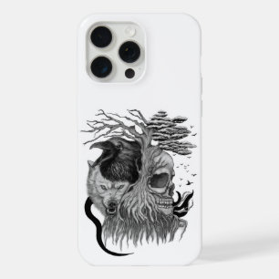 Wolf and Raven with Skull iPhone 15 Pro Max Case