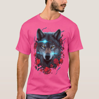 Wolf And Roses Lightning T-Shirt