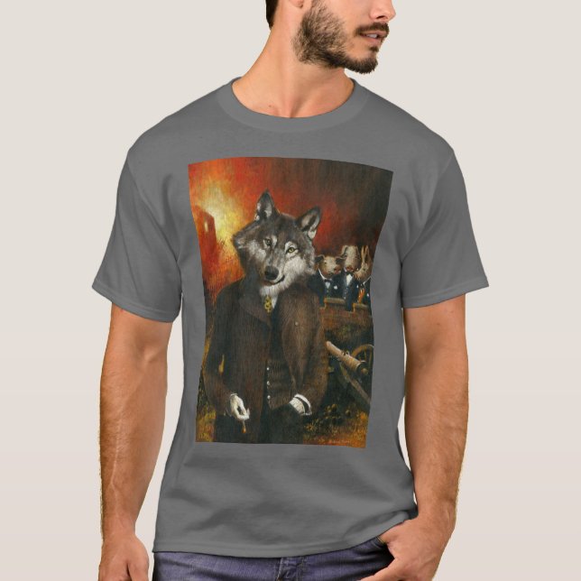 Wolf and Three Little Pigs T-shirt (Front)