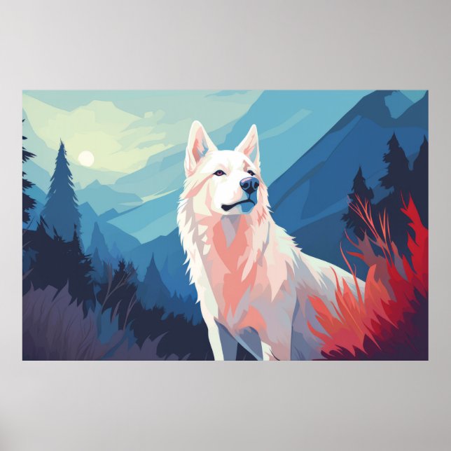 Wolf Animal Alpha Forest Nature Wilderness Poster (Front)
