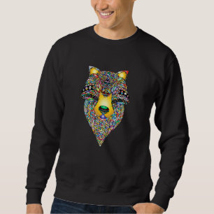 Wolf Animal Head Predator Decorative Sweatshirt