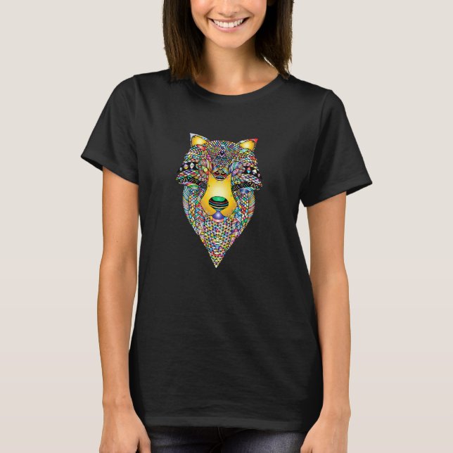 Wolf Animal Head Predator Decorative T-Shirt (Front)