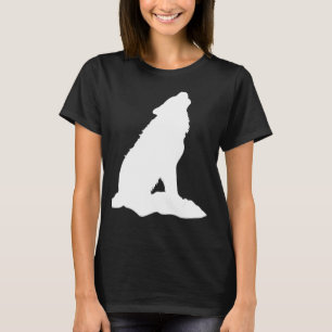 Wolf Animal Motif Face Figure Imprint Wolfs Silhou T-Shirt