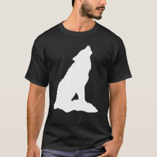 Wolf Animal Motif Face Figure Imprint Wolfs Silhou T-Shirt