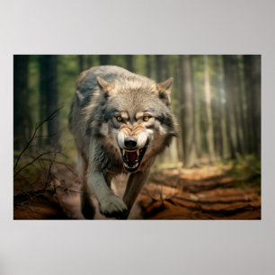 Wolf Animal Nature Majestic Wilderness Poster