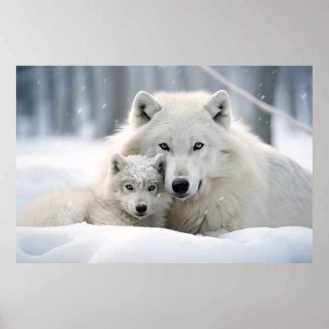 Wolf Animal Wild Beauty Freedom Wilderness Art Poster (Front)