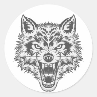 Wolf Animals Best Gift Classic Round Sticker