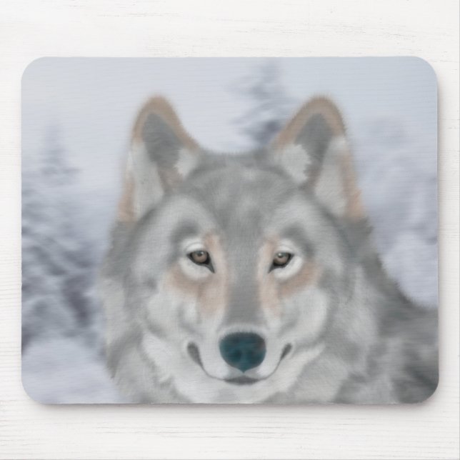Wolf (Are You My Friend?) Mousepad (Front)