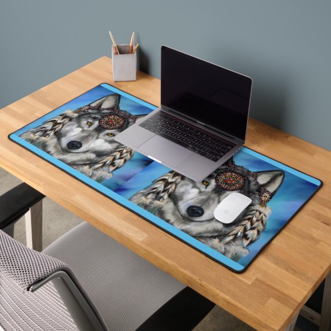 Wolf Art Desk Mat (Office 2)