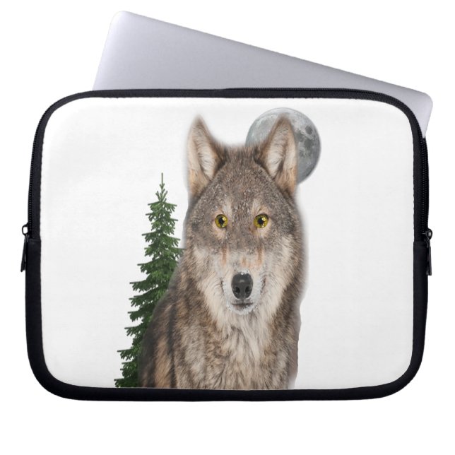 Wolf art laptop sleeve (Front)