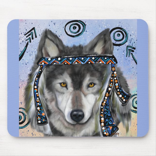  Wolf Art Mouse Mat (Front)