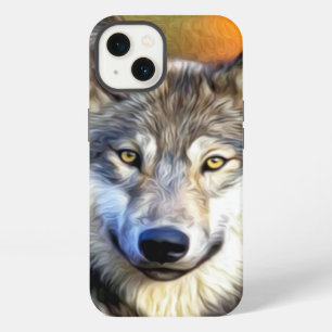 Wolf Art Painting Image iPhone 13 Case