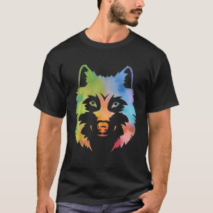 Wolf Art Watercolor Funny Canine Lover Outfit Men T-Shirt