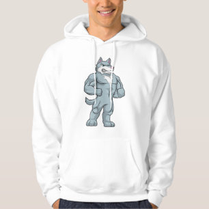 Wolf as Bodybuilder extreme Hoodie