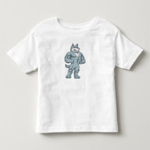 Wolf as Bodybuilder extreme Toddler T-Shirt