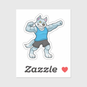 Wolf as Bodybuilder with big Upper arms