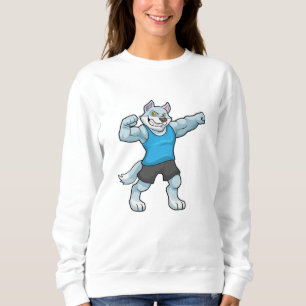 Wolf as Bodybuilder with big Upper arms Sweatshirt