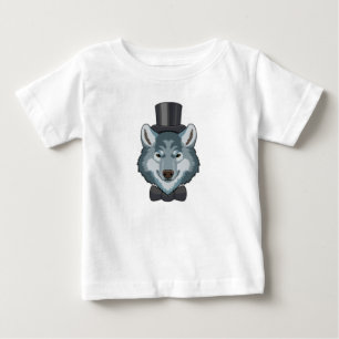 Wolf as Groom with Bow Baby T-Shirt