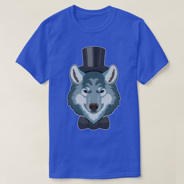 Wolf as Groom with Bow T-Shirt (Design Front)