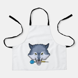 Wolf at Darts with Dart Apron