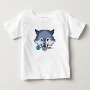 Wolf at Darts with Dart Baby T-Shirt