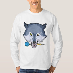 Wolf at Darts with Dart T-Shirt