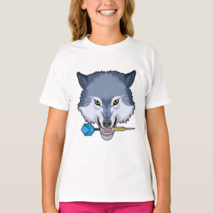 Wolf at Darts with Dart T-Shirt