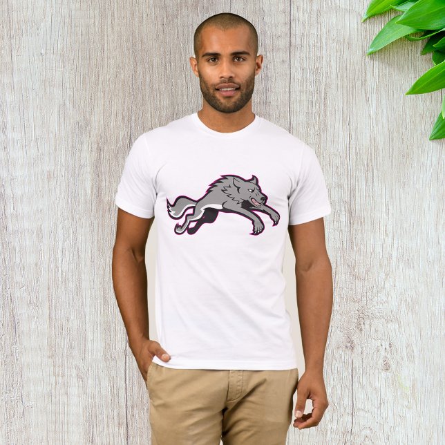 Wolf Attacking Mens T-Shirt (Creator Uploaded)