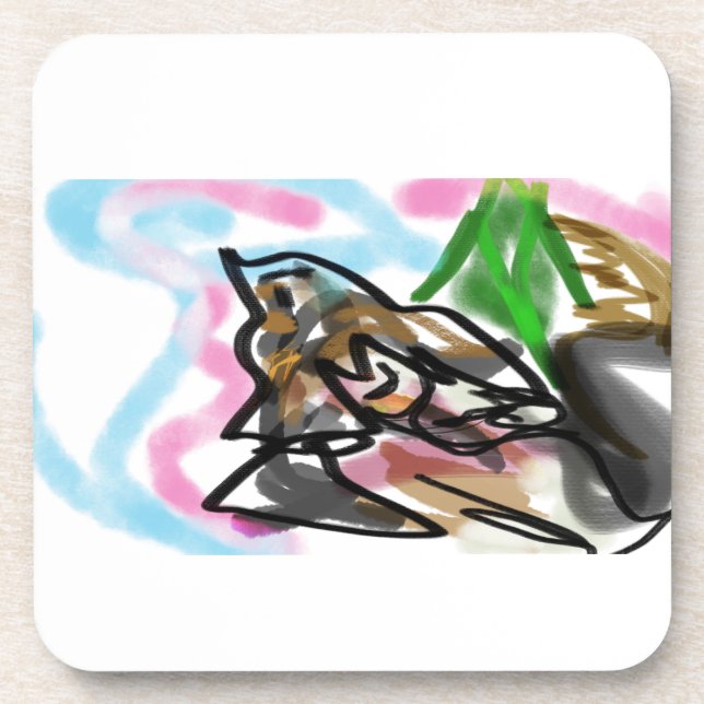 Wolf autumn joy coaster (Front)