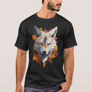 Wolf Autumn Leaves Animal Fox T-Shirt