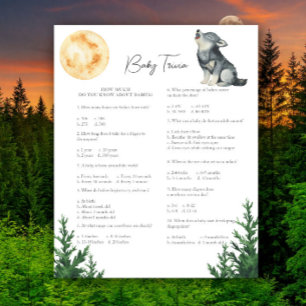 Wolf baby shower - Baby Trivia Game
