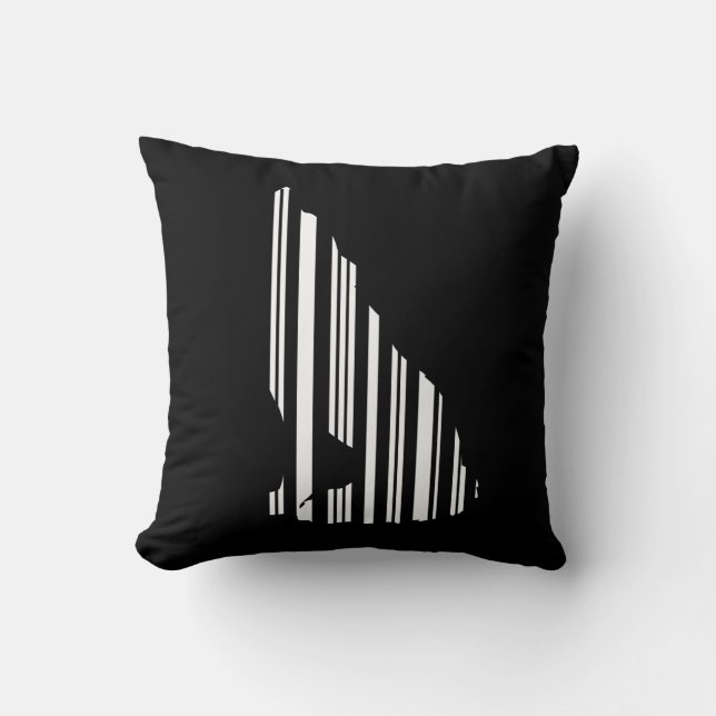 WOLF BAR CODE Howl Barcode Pattern Design Cushion (Front)