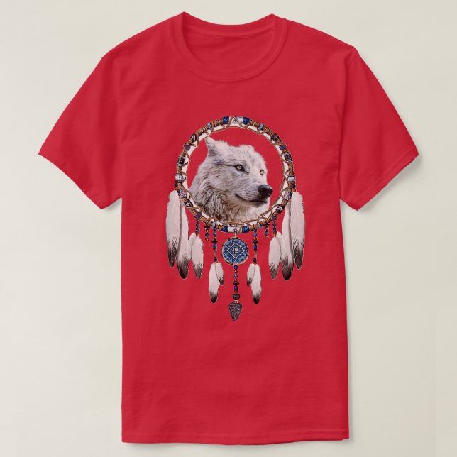 Wolf Bear and Dream Catcher  (2)  T-Shirt (Design Front)