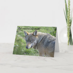 Wolf birthday card