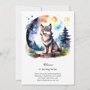 Wolf Birthday Invitation