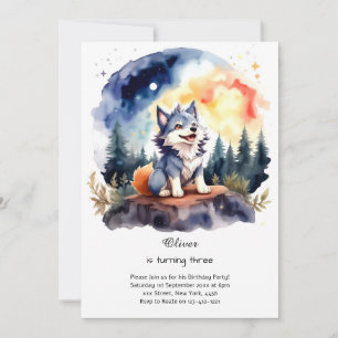 Wolf Birthday Invitation