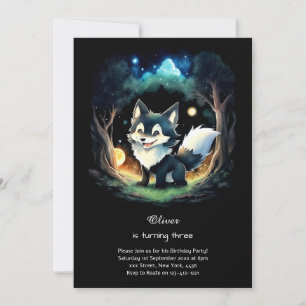 Wolf Birthday Invitation