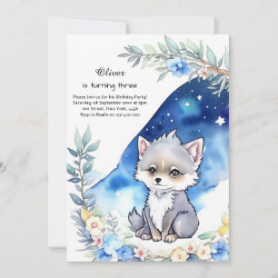 Wolf Birthday Invitation
