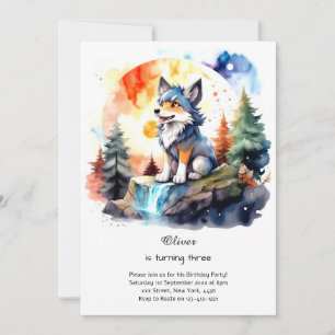 Wolf Birthday Invitation