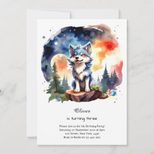 Wolf Birthday Invitation
