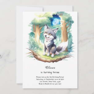 Wolf Birthday Invitation