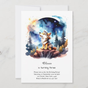 Wolf Birthday Invitation