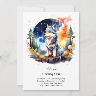 Wolf Birthday Invitation