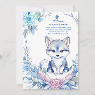 Wolf Birthday Invitation