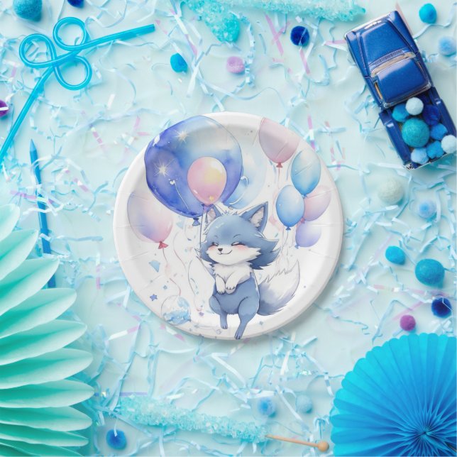 Wolf Birthday Paper Plate (Party)