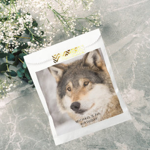 Wolf birthday party boy favour bags