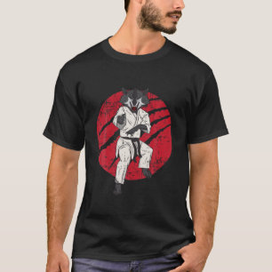 Wolf Black Belt Martial Arts Karate Taekwondo Figh T-Shirt