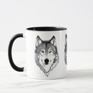 Wolf Black/White Coffee Mug
