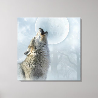 Wolf Blue Moon CANVAS Print
