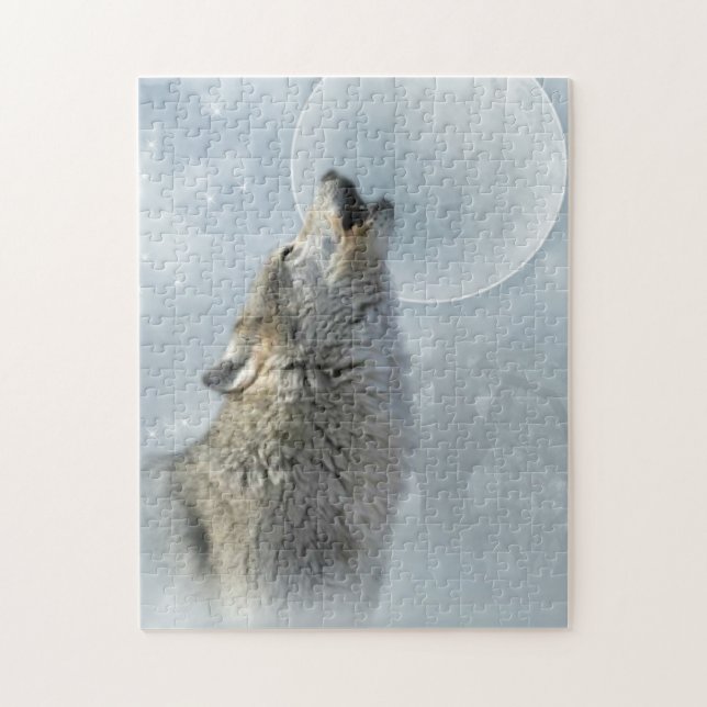 Wolf Blue Moon Puzzle 10x14 (Vertical)